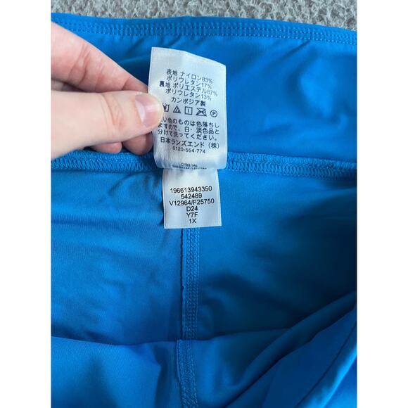 Lands End Skort 1X Pull On Ruffle Layer Blue Stretch Athletic Golf Tennis Prep - Picture 6 of 11